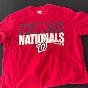 47 Brand Red Washington Nationals Tee